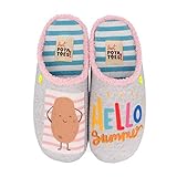 HOT POTATOES Alford, Zapatillas de Estar por casa con talón Abierto Mujer, Gris (Gris Gris), 39 EU