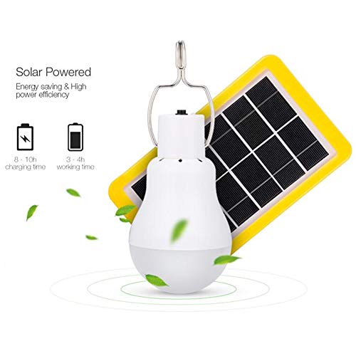 Szyoumy Solar Camping Lantern Portable Smart Control Bulb Solar Panel Light Usb-Power Supply Fot Tent Camping Emergency Lighting Rechargeable Bulbs (3 Bulbs With Light Control Sensors) #TOP2