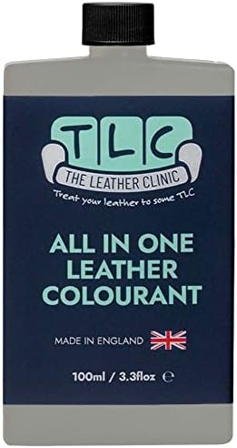 The Leather Clinic All in One Leather Colourant | Self Seal Leather Dye Repair Paint | Recolour Furniture, Sofas, Car Seats (Dark Blue, 250ml)