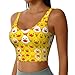 Cozy for Yellow Rubber Duck Yoga Bra for Women Girls, U-Shaped Back Tops with Pads Control Shapewear Outfit for Sports Fitness