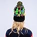 JOYIN Christmas Light-up Knitted Beanie Cap Ugly Sweater LED Hat Beanie with 6 Flashing Modes Funny Hat for Women Men Christmas Accessories Party Supplies Unisex Winter Black