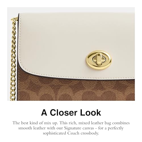 Coach Chain Crossbody, Tan/Chalk4