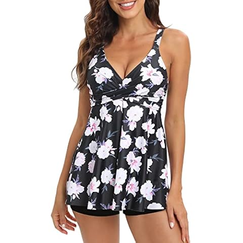 Adigaber Women's Tummy Control Swim Dress Cover