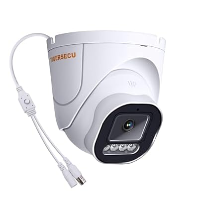 TIGERSECU 5MP Wide Angle Dome Security Camera for TVI, CVI, AHD, CVBS DVRs, Weatheproof for Indoor/Outdoor Use, Hybrid 4-in-1 with OSD Switch (Power Supply and Coaxial Cable Sold Separately)
