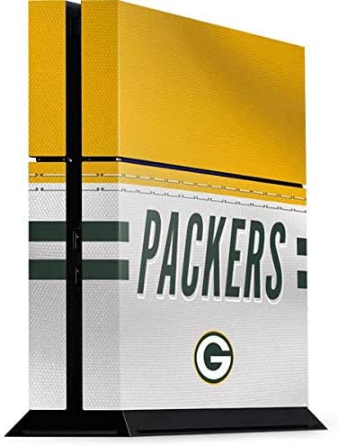 Skinit Decal Gaming Skin Compatible with PS4 Console - Officially Licensed NFL Green Bay Packers White Striped Design
