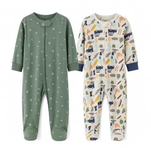 Image of Premium 2-Pack 100% Cotton Baby Boy Sleep N Play | Sleepsuit for Baby | Gentle on Skin