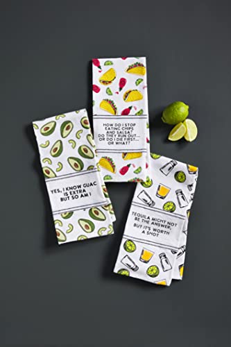 Mud Pie Fiesta Hand Towel, Tequila, 16.5" X 26" #TOP1