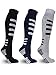 Produktbild Frostfighter Herren Thermo Kniestrümpfe (4x Paar) Winter Ski Vollfrottee Innenfutter, Schwarz Blau Grau, 39-42