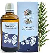 Roots &amp; Above Rosemary Essential Oil 3.38 Fl Oz Natural Pure Rosemary Oil for Aroma, Diffusers, F...