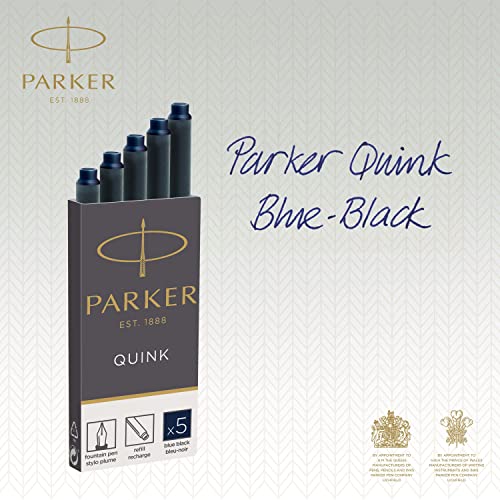 Parker cartouches d'encre pour stylo plume | longue | encre QUINK | Lot de 5 emballage blister - vue 6