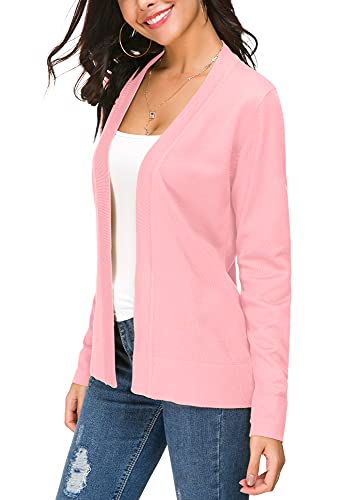Image of EXCHIC Women's Long Sleeve Open Front Cardigan Sweater Lightweight Casual Knit Sweaters