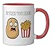 Is That You Bro? Funny Potato French Fry Men Women Kids Ceramic Mug, Red/White