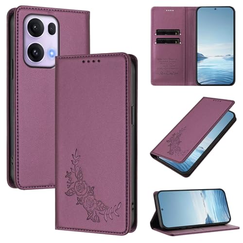 �X�}�z�P�[�X �Ή��@�� for Oppo Reno13 Pro 5G�yRFID�u���b�N�z�y�J�[�h�z���_�[�t�����z �}�O�l�b�g�J�� �X�^���h�@�\�t���z�X�}�z�P�[�X Violet