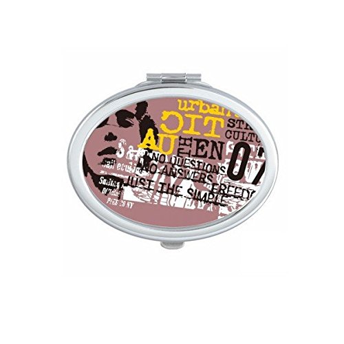 Miroir de poche graffiti street art - Accessoire maquillage compact ovale style urbain pour sac