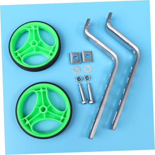 Set de ruedas de entrenamiento para bicicleta Mipcase con ruedas auxiliares de equilibrio y soporte de 12-20 pulgadas, color verde, estabilizador para ciclismo para niños y aprendizaje de bicicleta miniatura 6
