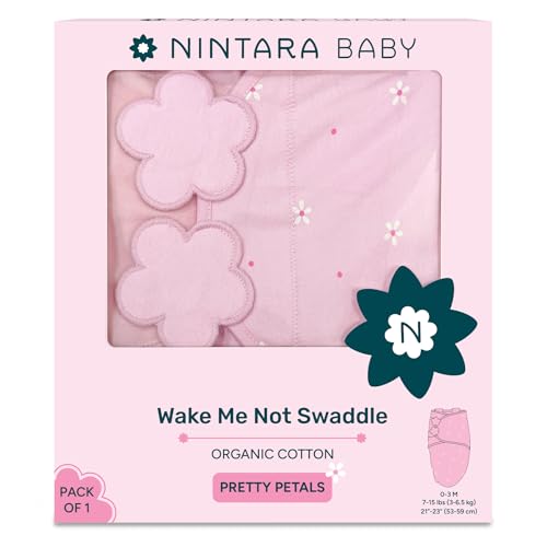 NINTARABABY Swaddle Wrap for Newborns – Premium Organic Cotton, Wake Me Not Swaddle with Baby-Safe Closure, Ultra-Soft & Snug Sleep Sack, Breathable Swaddling Blanket, Gift for 0-3 Months