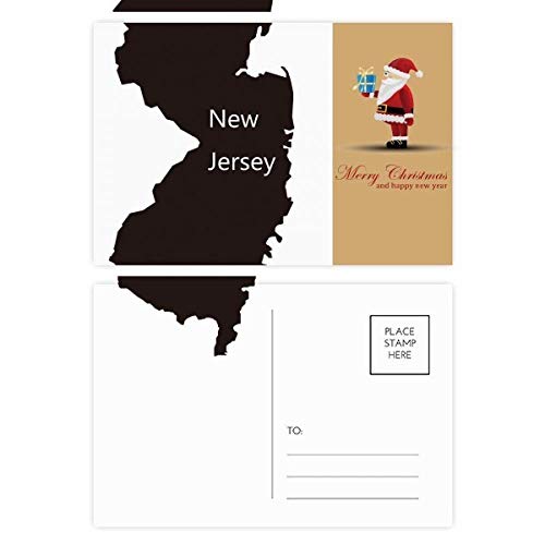 Cartes de vœux Père Noël premium | Lot de 20 cartes postales New Jersey édition de Noël