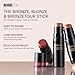 Nudestix Nudies Bronze All Over Matte Bronzing Stick – 3-in-1 Cream Bronzer for Cheeks, Eyes & Lips with Built-In Brush | Natural Contour & Sun-Kissed Glow | Vegan, Long-Wear Makeup (Manila)