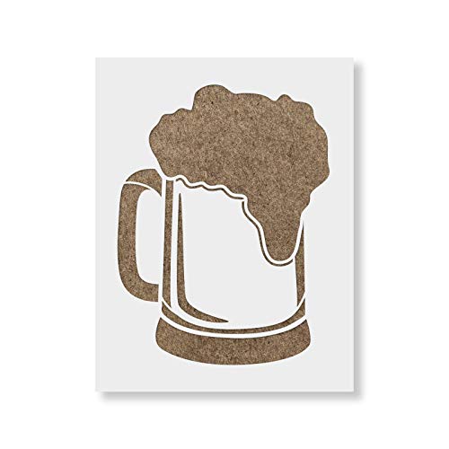 Beer Mug Stencil - Alcohol Stencils, Beer Mug Art, Stencils Beer Mug, Beer Mug, Drink Stencils