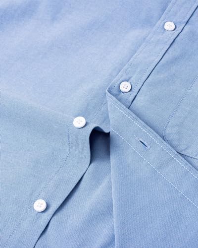 siliteelon Men's Oxford Shirt Long Sleeve Smart Casual Plain Regular Fit Button Down Shirts with Pocket - Image 5