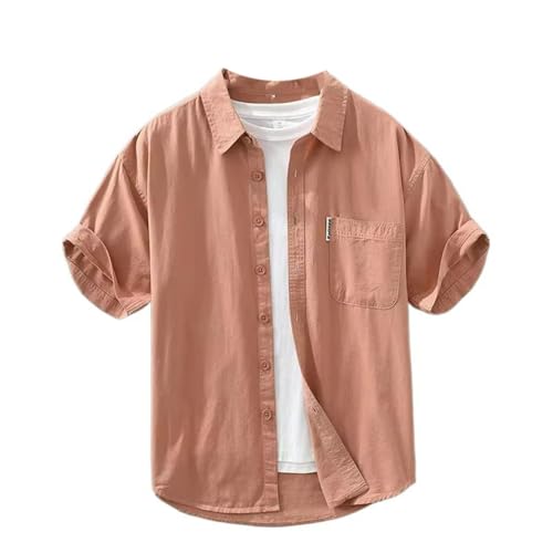 Chemise homme slim manches courtes col rabattu pour l'été