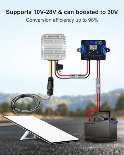 Upgrade Starlink Mini DC Conversion Kit,12V to 30V 3.5A Router Power Converter with Low Voltage Protector, Step Up Power Adapter with Male Plug Cable, Router 12V Boost Converter for RV Travel Outdoor3