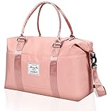 Gran capacidad: 60 x 35 x 17 cm con capacidad de 35 litros. Esta bolsa de lona cumple perfectamente con los requisitos de tu estancia de fin de semana y cumple con las normas de tamaño de vuelo, por lo que esta bolsa de viaje se puede utilizar como tu equipaje de mano.