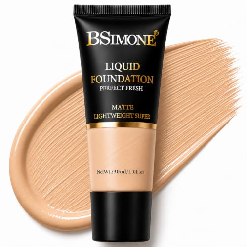 Image of Foundation Liquid Concealer Long-Lasting Non-Smudge, Moisturizing Foundation Waterproof Sweat-Proof Dry Skin Non-Caking, Compact Portable, Travel Outdoor Makeup Touch-Up, Suitable for Summer Sweaty, 30ml BEIGE 1