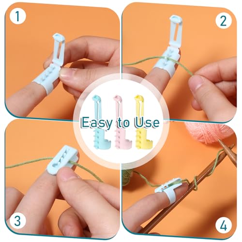 Yarn Guide Ring for Crocheting, Plastic Yarn Guide Adjustable for Yarn Guide Ring Crocheting Knitting Tool Crafts Accessories for Mom, Women (3PCS)
