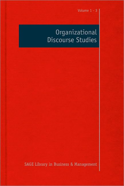 Organizational Discourse Studies (SAGE Library in Business and Management)      1st Edition