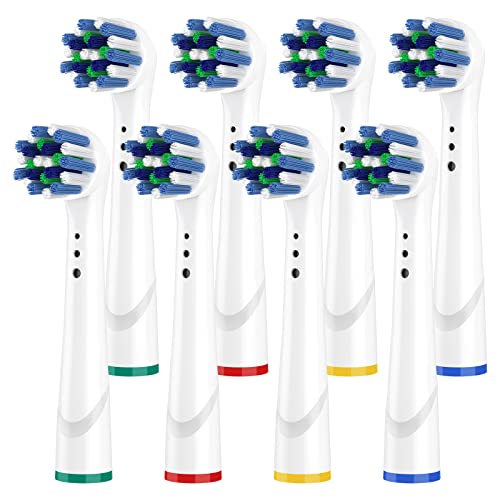 Cabezales de repuesto para cepillo de dientes eléctrico Across Action para Oral B, cabezales de cepillo de dientes cruzados profesionales compatibles con cepillo de dientes eléctrico Oral B, 8