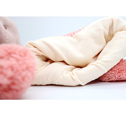 Imleck Toddler Infant Girls Cute Soft Winter Knit Warm Wig Hat With Cotton Lining Light Pink #TOP5