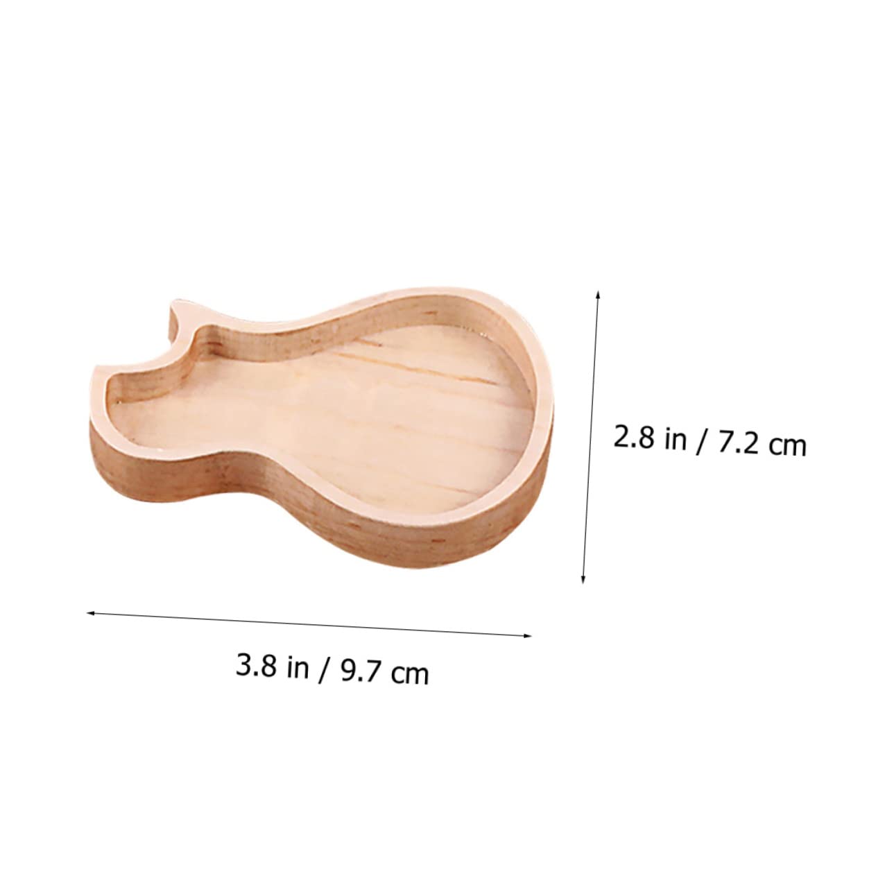 ERINGOGO Scatola Per Plettri Forma Chitarra Custodia in Legno Acero Per Riporre Plettri in Legno Inclusi Adatta Per Tutti i Tipi Chitarra