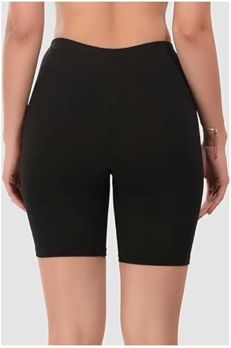 Stylesindia Short de ciclismo feminino de algodão antiatrito, Preto, GG