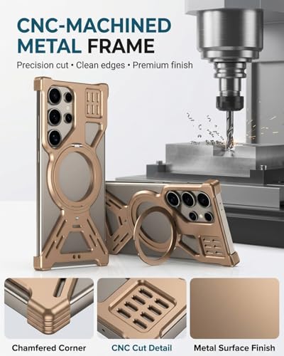 Coque Galaxy S26 Ultra Métal CNC avec anneau support pour vidéo - 7