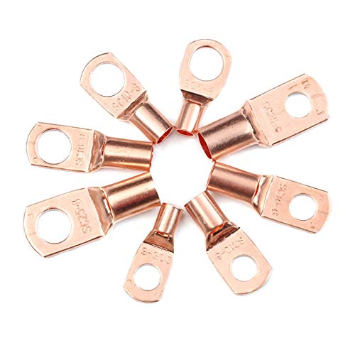 60pcs/Set SC6-25 Open Barrel Copper Lug Ring Battery Wire Connector Cable Crimp Terminal Kit