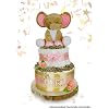 dubistda© XXL luiertaart meisje LITTLE PEANUT | olifanten muziekdoos (roze) | 2 verdiepingen | cadeau voor meisjes voor…