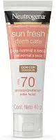 Protetor Solar Facial Para Pele Seca NEUTROGENA SUN FRESH Derm Care Com Cor FPS 70, 40g