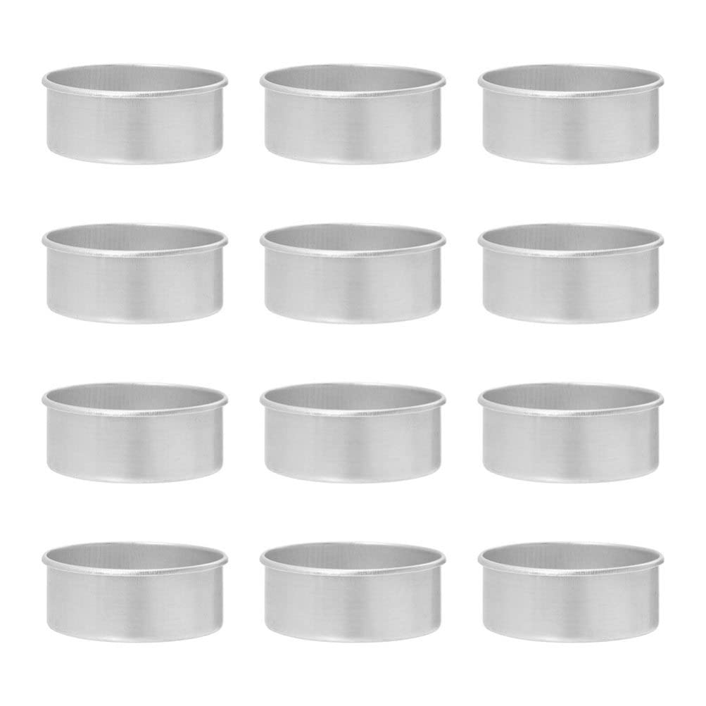 Healvian Scented Candles Homemade Ornaments 50pcs Tea Light Tins Empty Holder Cups Case Containers for Tealight Candles Making Accessory Aluminum Snack Box Container Wedding Decorations