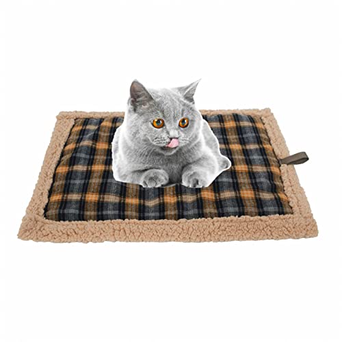 Cat Beds, Quilted Faux Fur Reflective Bed Mat Self Warming Pet Pad Soft Plush Washable Self Heating Cat Dog Mat for Dogs Cats Pets