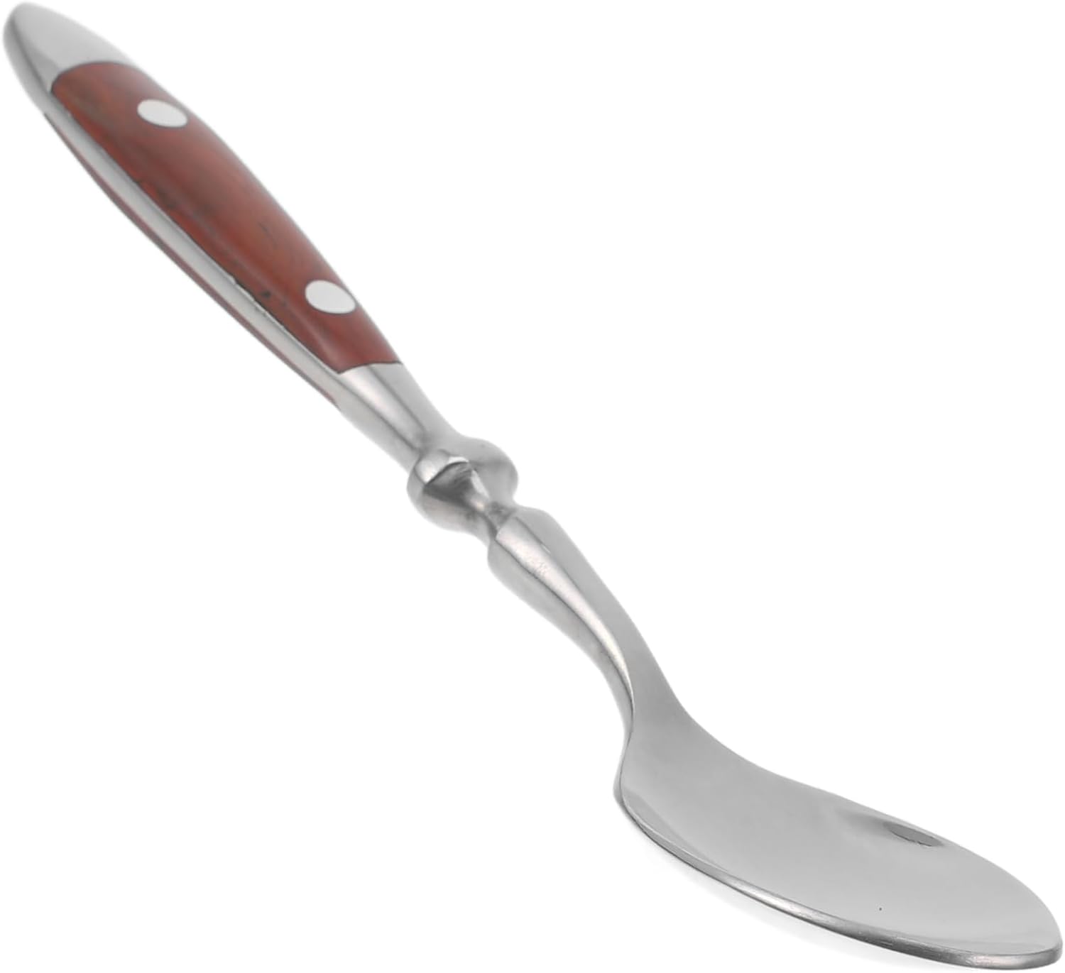 VALICLUD Wood Handle Stainless Steel Tea Spoon Stainless Steel Dessert Spoon for Ice Cream Yogurt Household Tableware Comfortable to Clean