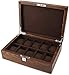 Produktbild NBVCX Home Accessories Watch Box Jewelry Storage 10 Watches Slots Watch Box Wooden Lockable Watch Case for Travel or Shop Window Display Jewelry Bracelet Storage Collection Case Brown/30X21.5X10cm