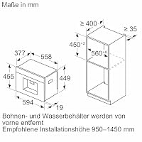 Neff CL4TT11N0, N90, Einbau-Kaffeevollautomat, 6.8 Zoll Full Touch TFT-Farb- und Grafikdisplay – Ansicht 4