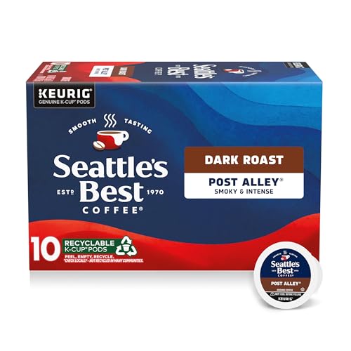 Seattle’s Best Coffee, Dark Roast K-Cup Coffee Pods, Post Alley, 100% Arabica, 1 Box (10 Pods)