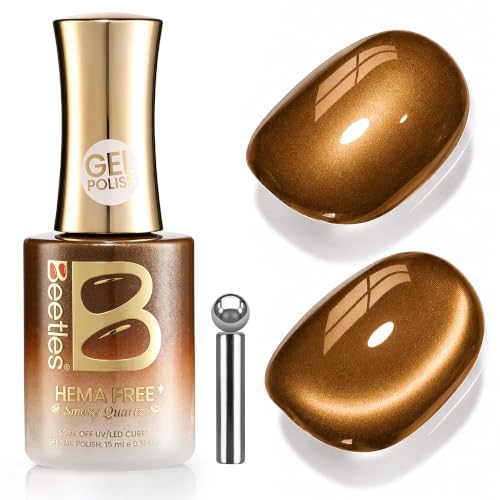 Image of Beetles Brown Cat Eye Gel Polish, Smoky Quartz Fall Nail Gel