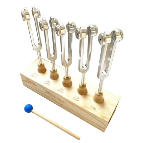 Diapasón para terapia de chakras SHABD, el kit de 5 piezas ideal para tu meditación diaria
