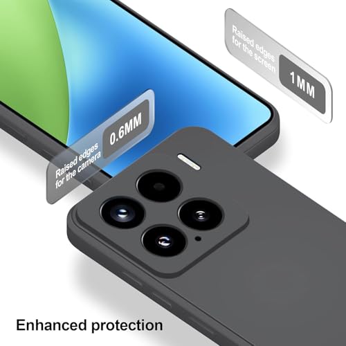 Image of DIZORO Compatible with Mi Xiaomi 15 5G Back Cover case with Upgraded Square Edges for Camera Protection Shockproof Flexible Matte Liquid Silicone Mobile Phone Case - Space Grey