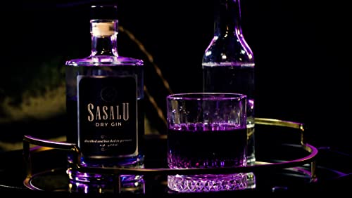 Sasalu DRY GIN - 0,5 L - 42% Vol. - Farbwechsel - ÄNDERT DIE FARBE von Blau zu Violett bei Zugabe von Tonic Water… – Bild 7