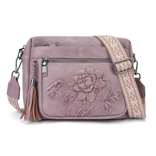 Image of Crossbody Bags for Women, Vegan Leather Embossed Crossbody Purse | Trendy Lightweight Design with Adjustable Strap, Spacious Interior for Daily Essentials, Ideal for Travel and Gift Giving