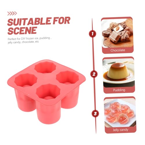 Molde de silicona para cubitos de hielo rojo miniatura 7